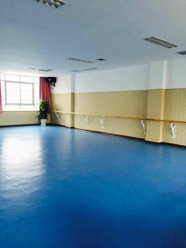 湖北澧縣藍天藝術中心舞蹈地膠鋪設案例